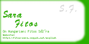 sara fitos business card